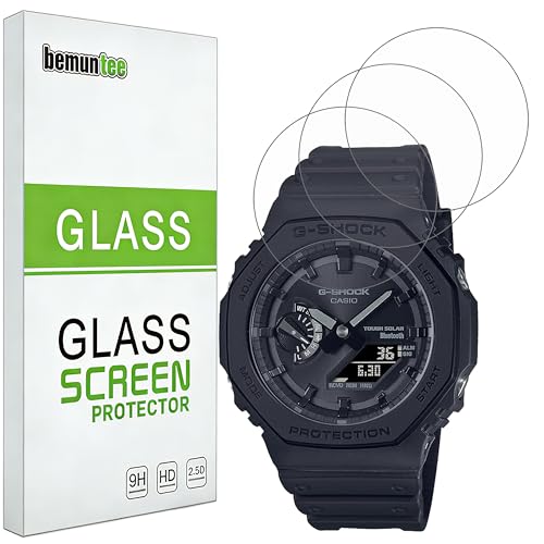 bemuntee(�A�V�I) �X�N���[���v���e�N�^�[ �J�V�I G-shock GA-B2100�p [3���p�b�N] �d�x9H�����K���X ���h�~ �C�A�Ȃ�