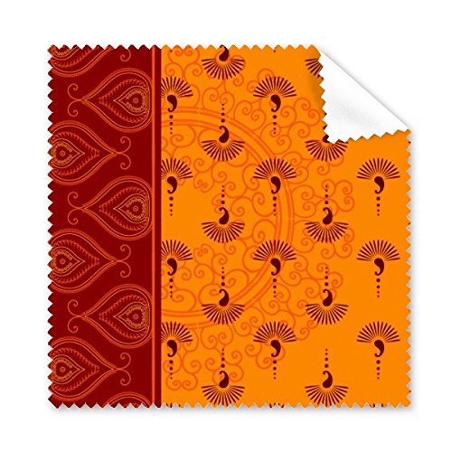 Tissu art orange pour nettoyer les lunettes au bureau ou en déplacement