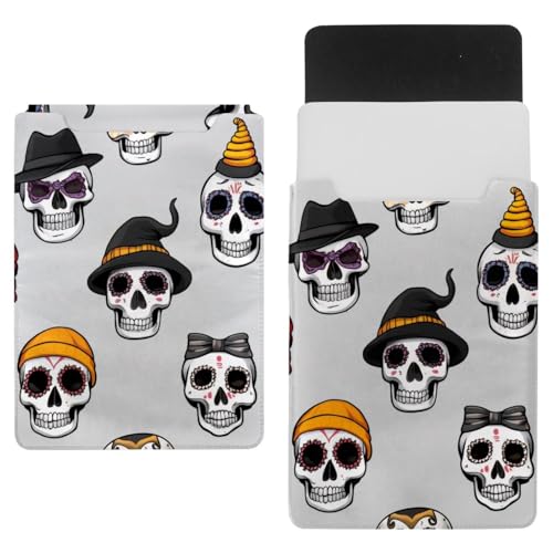 Housse pour ordinateur portable 13,8 x 10,2 pouces motif têtes de mort