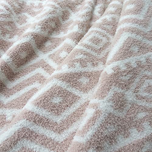 Ultra Soft Cozy Bohemian Geometric Tassels Blanket Microfiber Knitted Throw Blanket Lightweight Fleece Decorative For Sofa Bed Farmhouse 51X63 Inches (Beige, Throw 51"X63") #TOP6