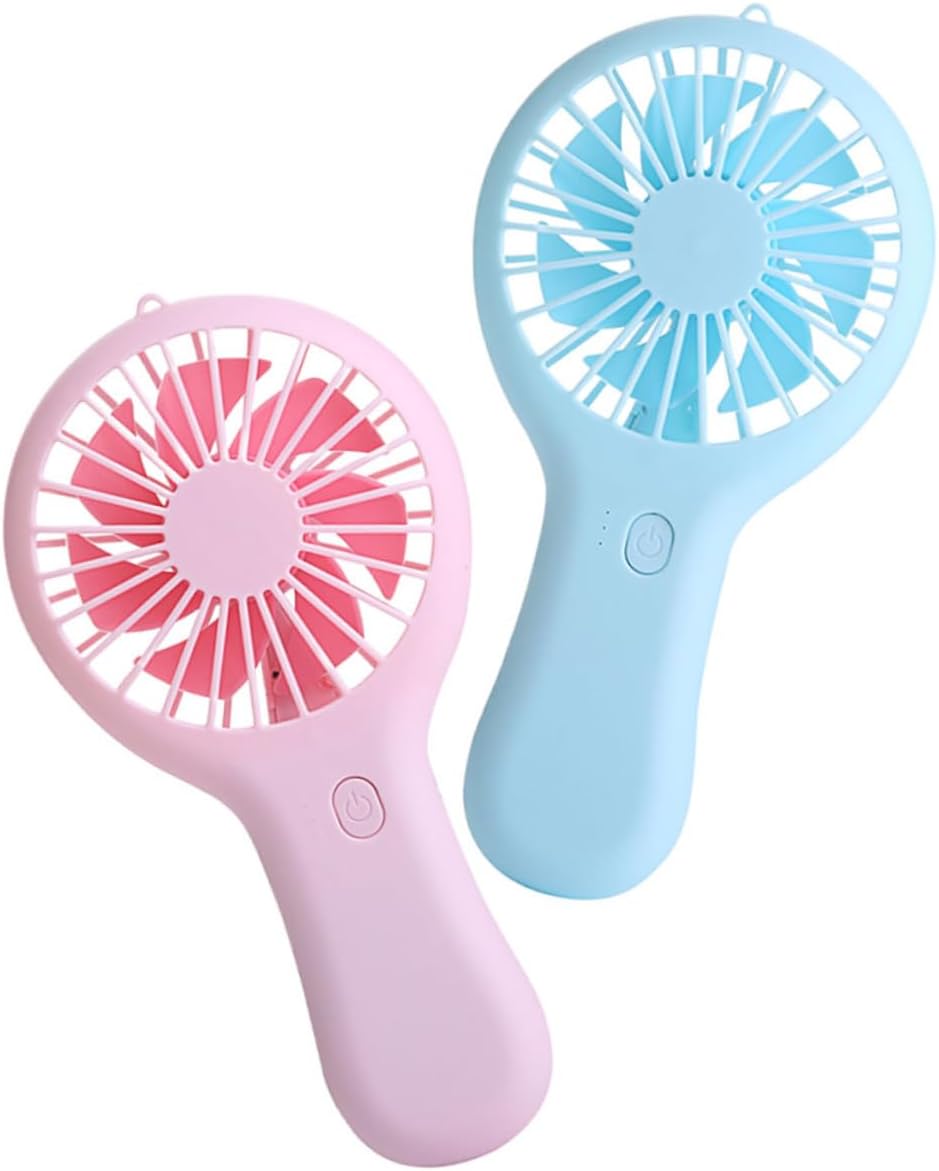 Zerodeko 4sets Powerful Small Hand Fanabs Material 3-speedadjustable for Indoor Outdoor Office Travel 2pcs*4