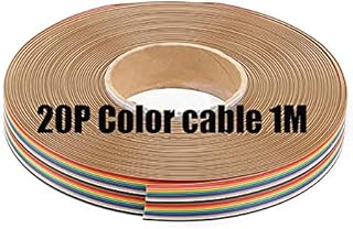 Davitu Wires & Cables - 10M color electric cable flat color rainbow ribbon cable wire Rainbow Cable 20P ribbon cable 1.27MM pitch