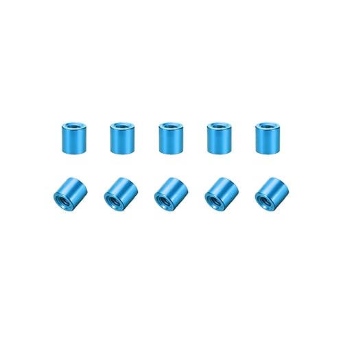 uxcell 10 unids M3x6mm redondo aluminio Standoff columna espaciador hembra azul aguamarina para Drone FPV Quadcopter Racing RC multirotors piezas DIY