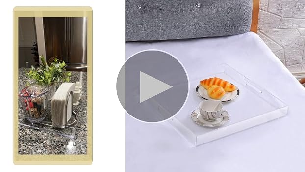 Amazon.com: ATOZONE White Acrylic Ottoman Tray with Cutout Handles Amazon.com: ATOZONE White Acrylic Ottoman Tray with Cutout Handles