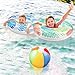 90shine 7PCS Luau Pool Floats: Hawaiian Swimming Rings with 13.5