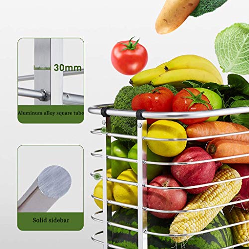 QZQJUILU Klappbarer Wagen, zusammenklappbarer Einkaufstrolley, Reisetrolley für Senioren, Leichter Treppensteigerwagen mit drehbaren Rollen und – Bild 5