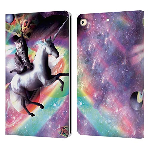 Étui portefeuille en cuir chat galaxie pour iPad 9.7 2017/2018 Head Case Designs