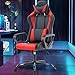 PayLessHere Ergonomic Racing Desk Chair Gaming Chair Computer Chair with Armrests 360° Swivel & Caster Pu Desk Task Chair Executive Headrest Lumbar Support for Back Pain Women Men and Adults (Red)