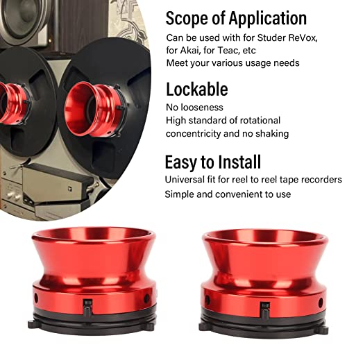 1 par de Adaptadores de Hub de Bobina NAB, Gravadores de Fita de Bobina a Bobina de 10 Polegadas Ada
