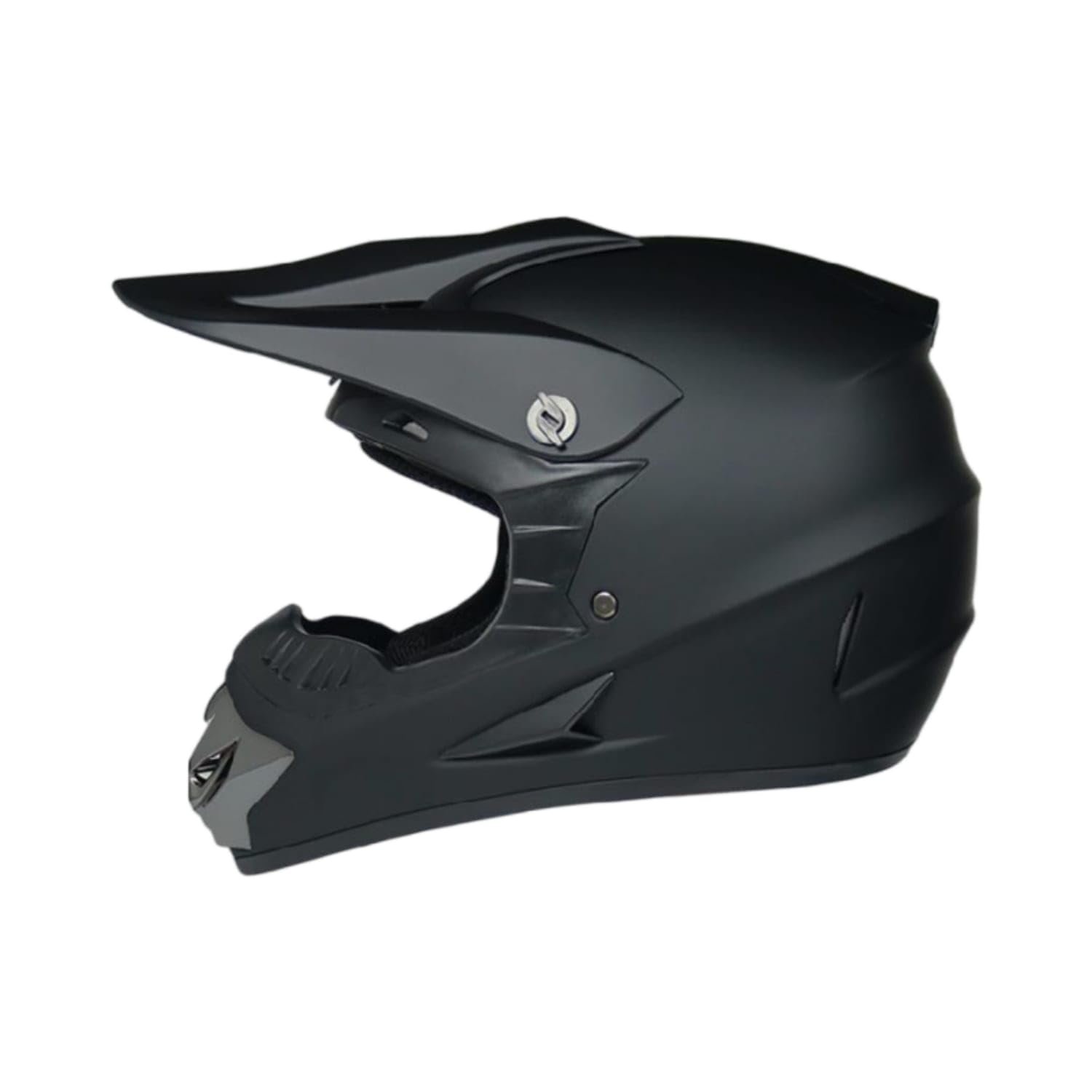 Matte Black Dirt Bike Helmet with Visor Safe Motocross Helmet Aerodynamic Streamlined for Riders, Downhill Mountain Biking, Karting, XXL, Matte Black Helmet-image-9