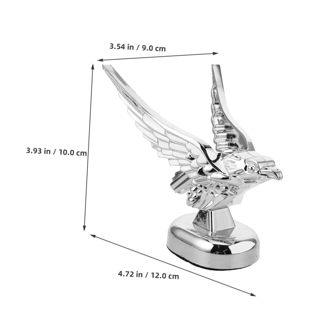 Mikinona Truck Car Hood Ornaments 2pcs 3D Eagle Decal Metal Material Goth Decor Easy Installation