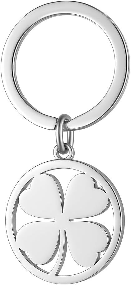 Four Leaf Clover Keychain – Lucky Bag Charms for Women, Cute Keychains Gifts for Women Men Girls Boys