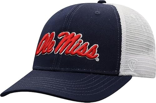 Collegiate Adjustable Trucker Hats (US, Alpha, One Size, Ole Miss)