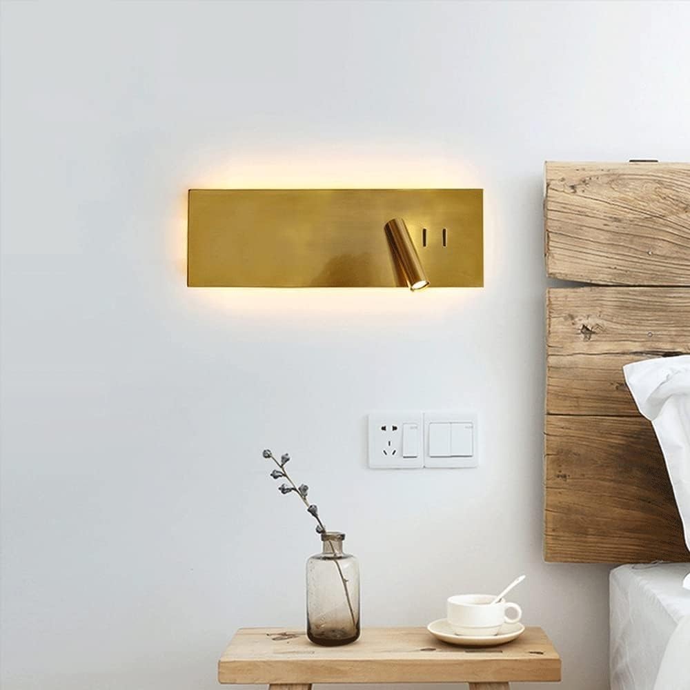 Kinkiety wewnętrzne reflektor LED 3 W oświetlenie nastrojowe 6W nowoczesne prostokątne metalowe lampy ścienne do sypialni hotelu wynajem na wakacje lampa do czytania