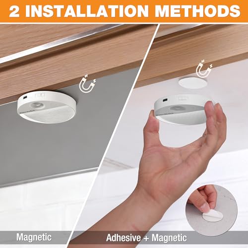 EverBrite 2-Pack Rechargeable Round Motion Sensor LED Night Lights by EverBrite - Used condition - Image 5