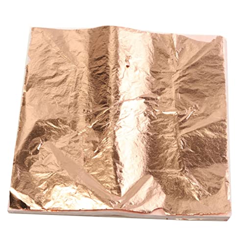 ULDIGI Artistic Copper Foil Imitation Gold Silver Leaf 100pcs 14x14cm for DIY Craft Furniture Decoration