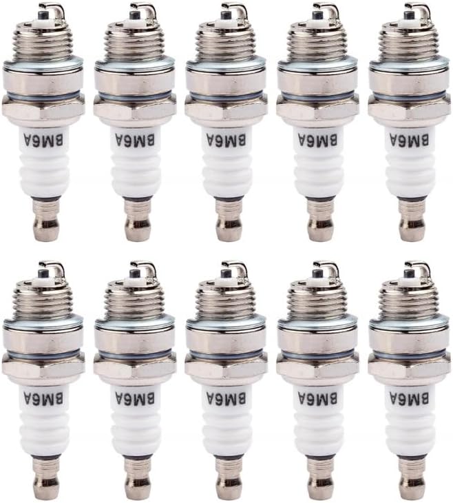 5/10Pcs Sparks Plug for 2 Strokes L7T BM6A BPMR7A RCJ6Y RCJ7Y WSR5F 33cc-49cc Trimmer Blower Chainsaw(5Pcs)