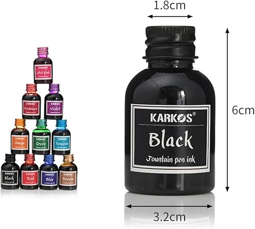 Miniatura 8 de Tinta embotellada para bolígrafos estilográficas azul oscuro 10fl oz tinta de caligrafía escritura artística dibujo tinta de grafiti pluma de pluma