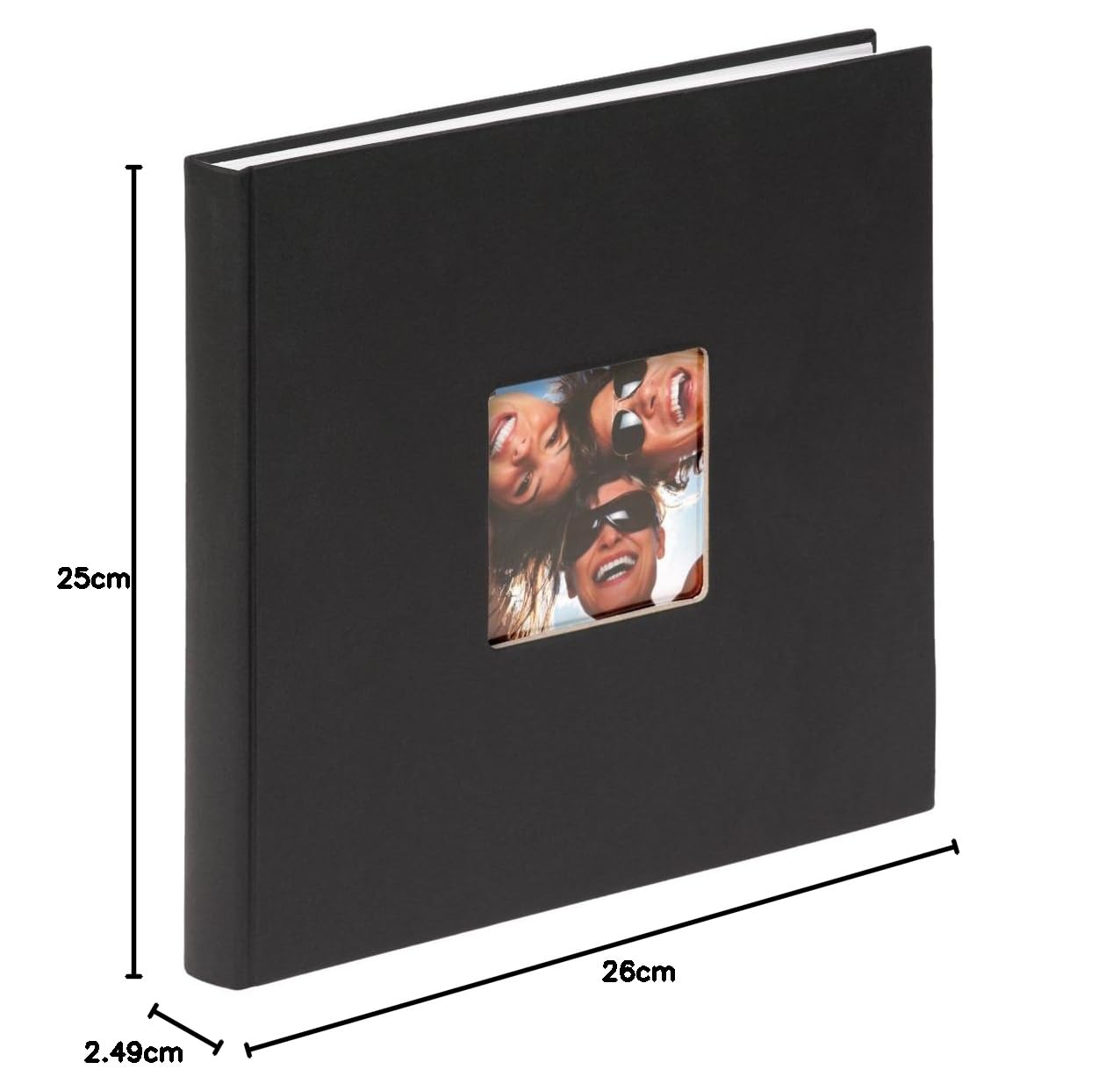 walther design album fotograficzny czarny 26 x 25 cm z wycięciem na okładkę, Fun FA-205-B