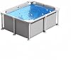 Frame Pool Outdoor Folding Stand Swimming Pool, Suitable for Kids, Adults, Family, Sturdy Design, Foldable, Easy Storage, Drainage, No Air Pump Required for Garden Use 1.8m x 1.4m x 60cm