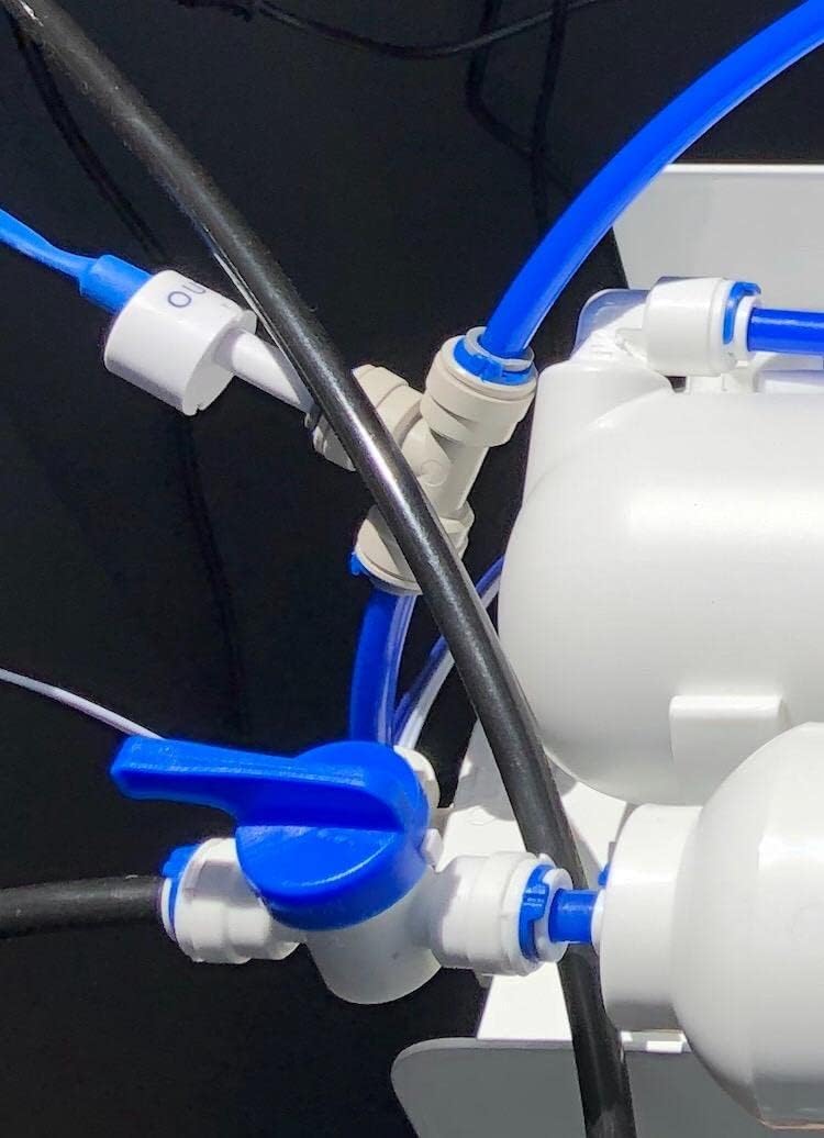 JIUWU 1/4 inch Locking Clips 50 PCS Reverse Osmosis Clip RO water Line clips blue clip for locking quick connect fittings for RO Reverse Osmosis Water Filter Fittings