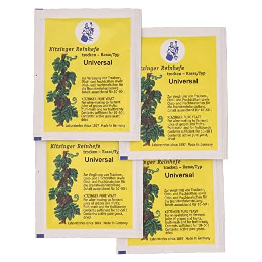 4x Arauner Universal Reinhefe Weinhefe Rotwein Weißwein