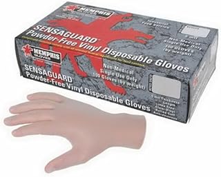 M DIAMOND M Safety Gloves, Vinyl Disposable, Powder-Free, 5 Mil, 9.5 Inch Length, Small, 5015, (Box of 10)