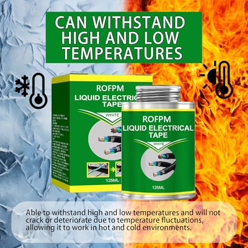 Image of 4.2oz Liquid Electrical Tape Liquid Insulating Glue 125ml Black Wire Insulation Fast Dry High Low Temperature Resistant