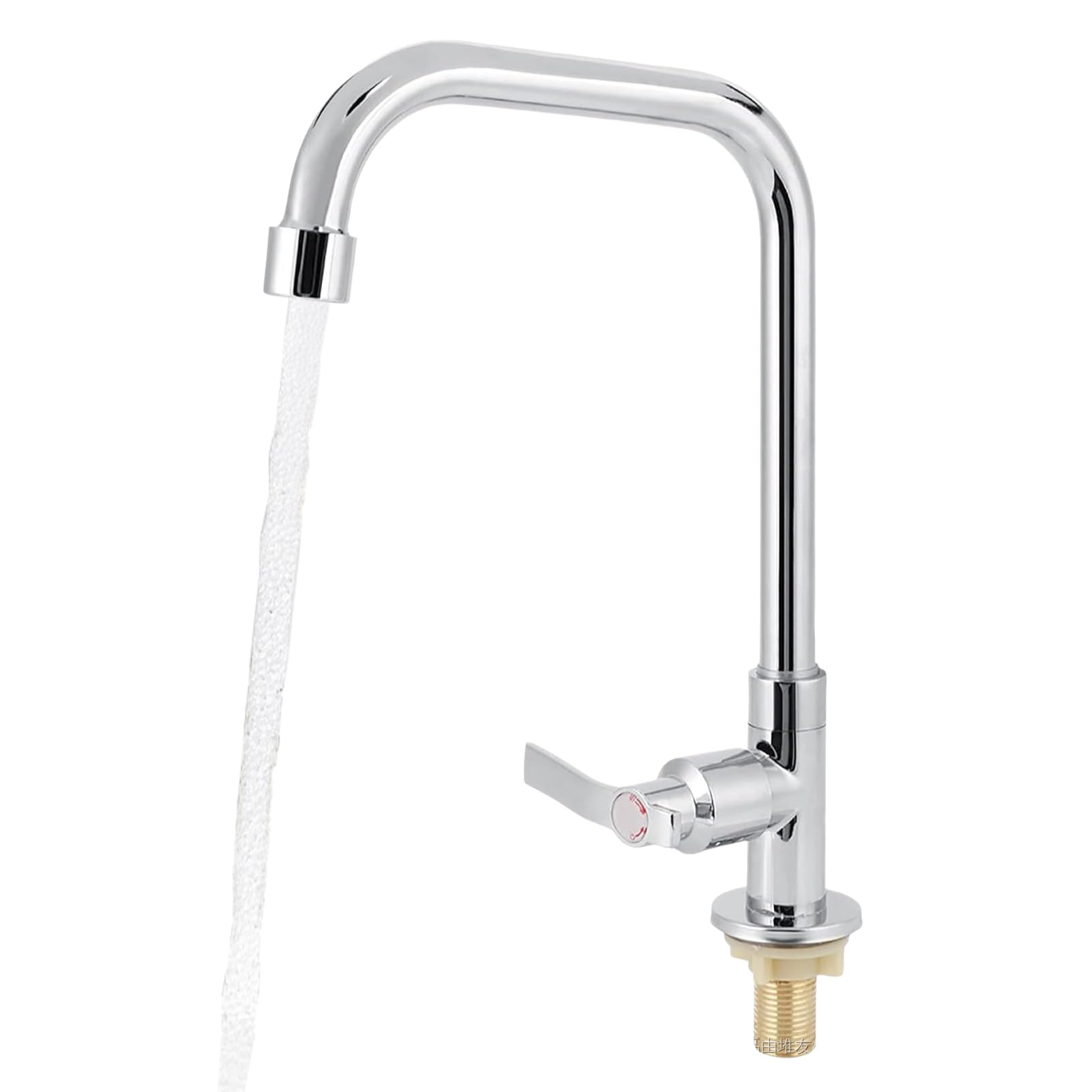 Single Handle Faucet, Stainless Steel Single Hole Bar Sink Faucet 360° Rotated Cold Water Commercial Single Hole Kitchen Sink Faucet