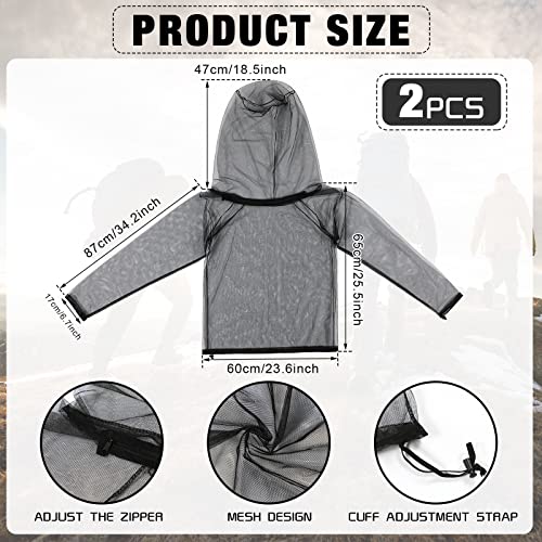 Hercicy 2 Pcs Mesh Jacket Hood Clothing For Men Women Outdoor Protection Hiking Camping Farming Keep Safe Cool, One Size Fits Most #TOP1