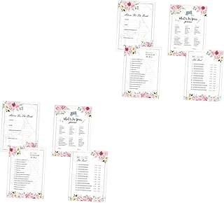 Didiseaon 40 Pçs Cartões De Jogo Festa De Despedida De Solteira Jogos De Festa De Noivado Adereços De Noiva De Casamento Cartões De Jogo De Aniversário Cartões De Jogo De Casamento Cartões