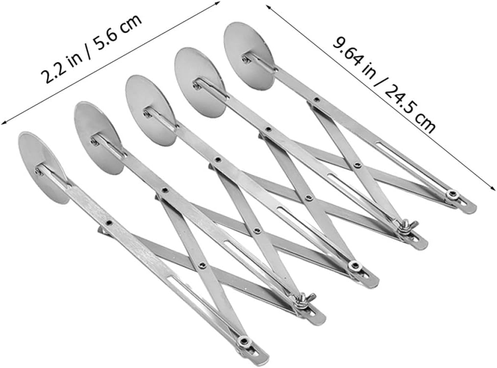 Multi-round Pastry Cutter Dough Roller Adjustable Stainless Steel Slicer Wheel Divider Kitchen Baking Tool for Homemade Flatbread and Dough