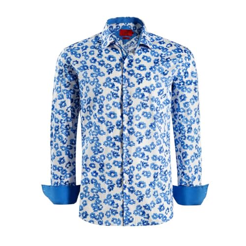 Image of Elieballeh Boys Slim Fit Floral Sport Button-Down Shirt | Breathable material