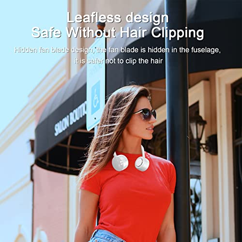 Ar condicionado com ventilador de pescoço | Ar condicionado pessoal sem lâmina para pescoço,Ventilad