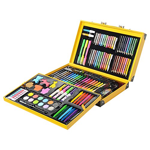 CONDA and Kiddy Color Deluxe Piece with DIY Suitcase,Colored Pencils Crayons,Painting 159 pcs Art Set for Kids, 6