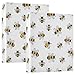 ALAZA Cute Bee on White 3 Ring Binders with 3 Interior PVC Clear Pockets Clipboard Versatile Binders 200 Sheets for Office Home School 2 Pack