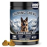 Calming Chews for Dogs 200ct, Dog Calming Chews - Anxiety and Stress Relief Treats Melatonin Bites Sleep Aid for Small/Medium/Large Dogs Calm Dog - Separation, Fireworks, Thunder, Barking - Chicken