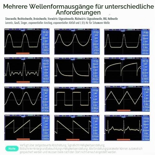 FG-300 Signalgenerator, 0,01 Hz - 200 kHz, verstellbarer Sinuswellenausgang mit quadratischen und abgeschrägten Wellenformen für Schumann-Resonanzprüfung, Kalibrierung und Laborgebrauch, angetrieben