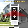 QttyElok - Sistema di videocitofono con campanello porta, 4,3'' TFT a colori, cablato, visione notturna IR 700TVL, fotocamera esterna per la casa, supporto per sblocco e monitoraggio fino a 100 metri