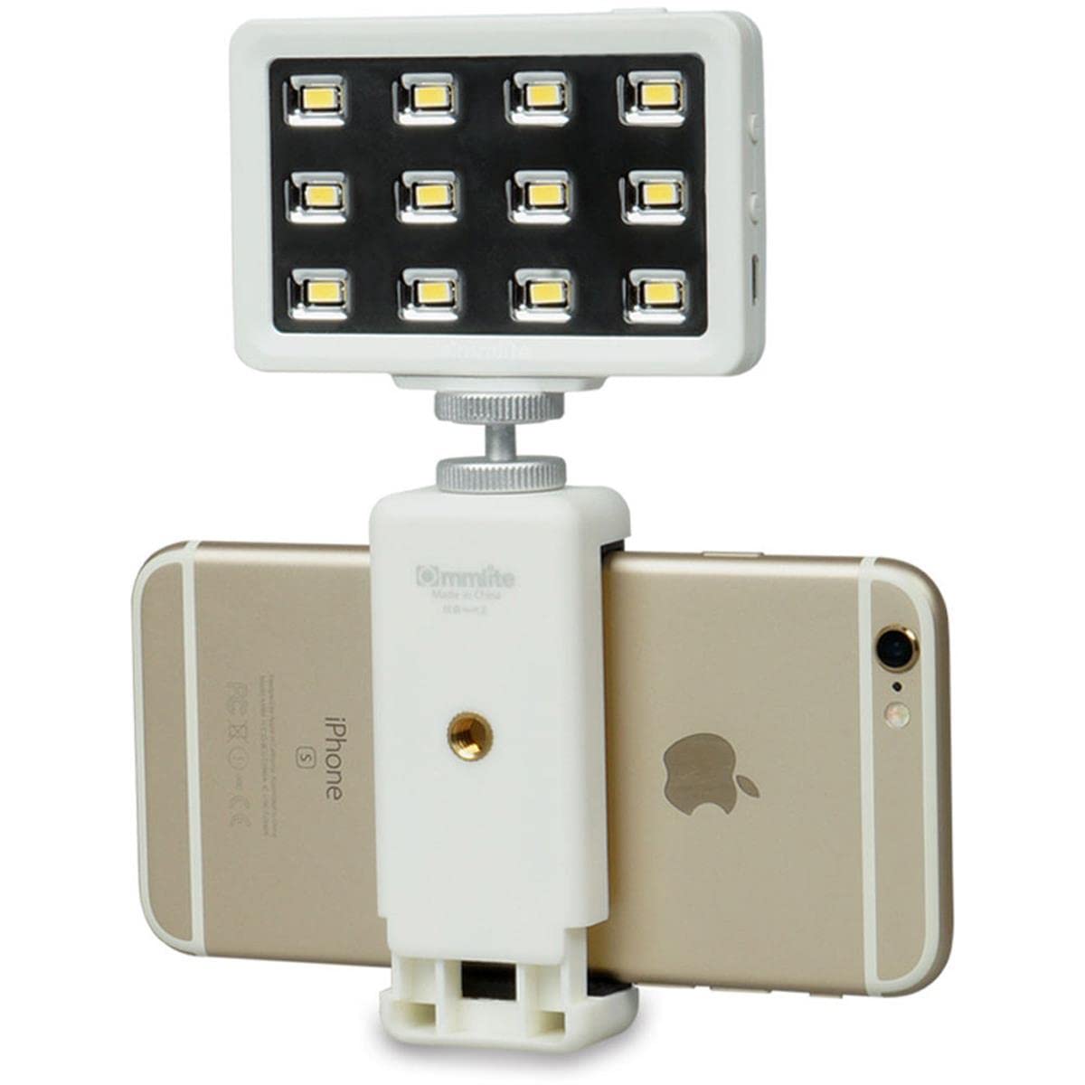 Commlite Ultra Bright CRI>95 Adjustable Multi-Functional Mini LED Video Light, White
