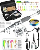 Ghosthorn Fishing Rod and Reel Combo Telescopic Fishing Pole Spinning Reel