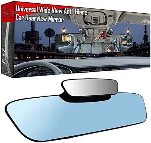 Anti Glare RearView Mirror - 13" 330mm Car Rear view Mirror Clip-on , Interior Rear View Mirror Convex Car Mirror Wide Angle Reduce Blind Spot, Panoramic Rearview Mirror for Car Truck SUV