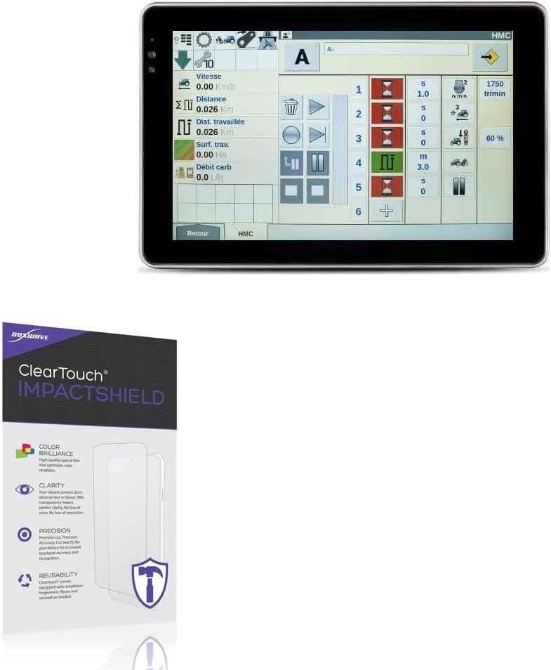BoxWave Screen Protector Compatible With Case IH Pro 700 Plus - ClearTouch ImpactShield (2-Pack), Impenetrable Screen Protector Flexible Film