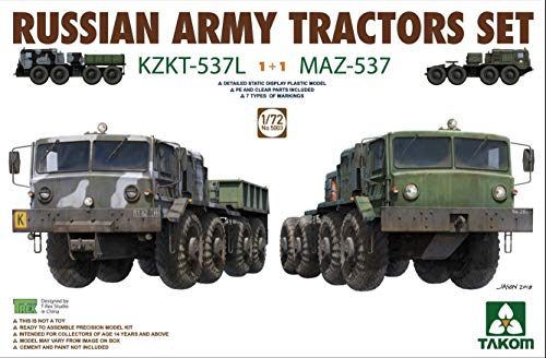 Tractores Ejército Ruso KZKT-537L & MAZ-537 1:72 miniatura 4