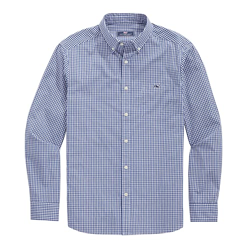 vineyard vines Men's Stretch Poplin Gingham Shirt