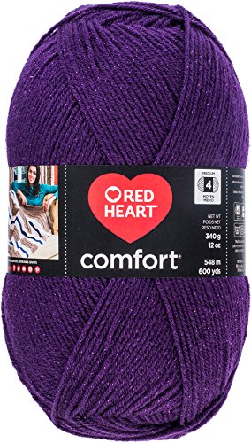 Image of RED Heart E707D.5005 Comfort Shimmers Yarn, Purple