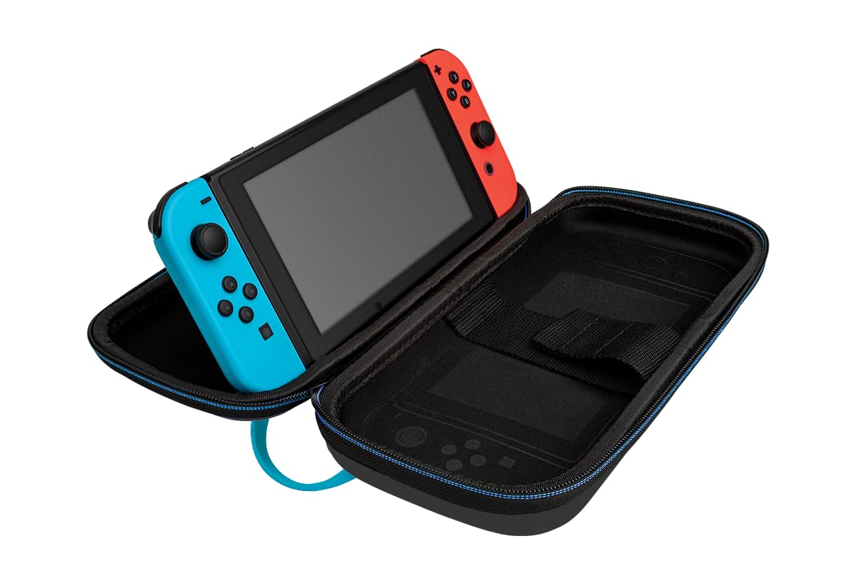PDP Custodia da viaggio GLOW Mario Kart Dritf Overnight Case Nintendo Switch, Kart Drift, Nero e blu