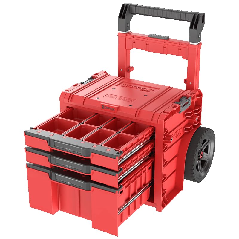 Qbrick System Pro Cart 2.0 Plus 3 szuflady HD Red