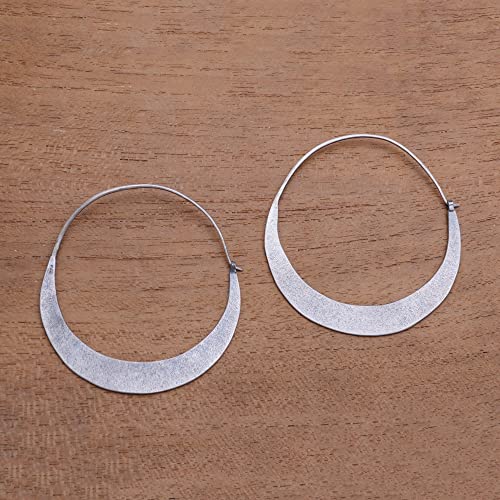 NOVICA Artisan Handmade Hoop Earrings Endless No Stone Indonesia 'Hula Hoop'3