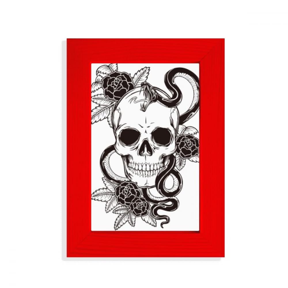 Cadre photo serpent animal rouge décoration de table et encadrement original